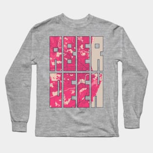 Aberdeen, Scotland City Map Typography - Blossom Long Sleeve T-Shirt